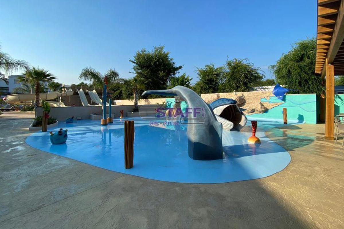 Splash Pad y cabinas para Camping Caballo de mar Splash Pad y cabinas para Camping Caballo de mar
